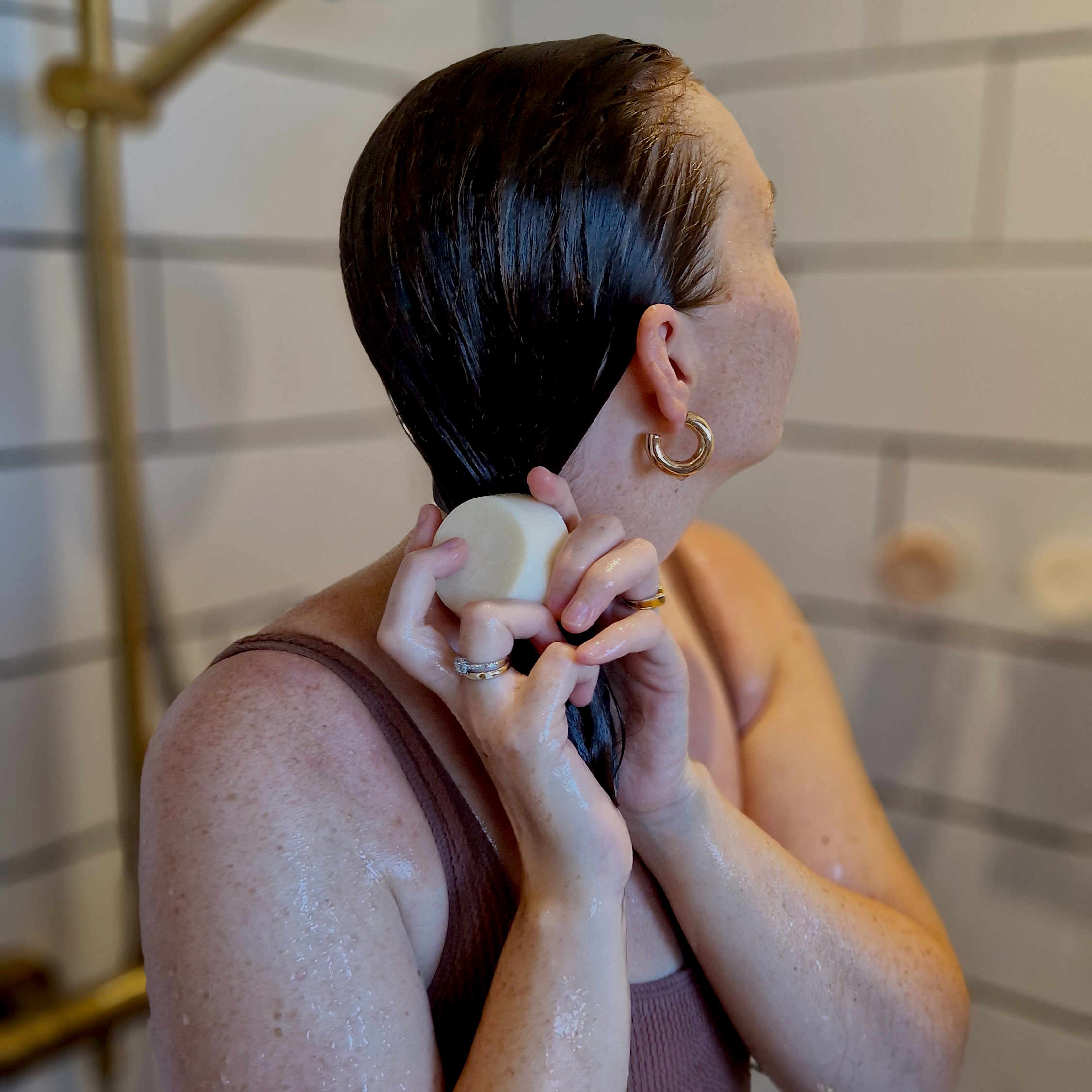 Plastikfri hårmaske bar til tørt hår