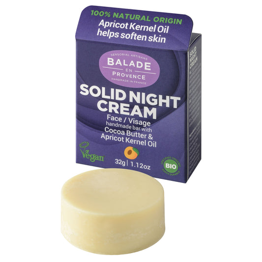 Night cream in solid form