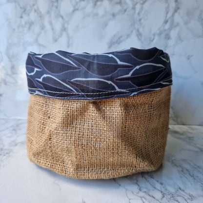 Bread basket made of upcycled coffee bags
