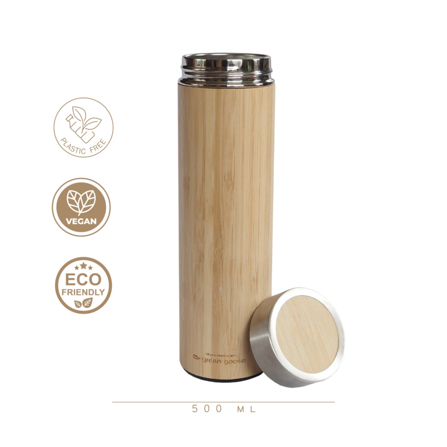 Thermos bottle in bamboo