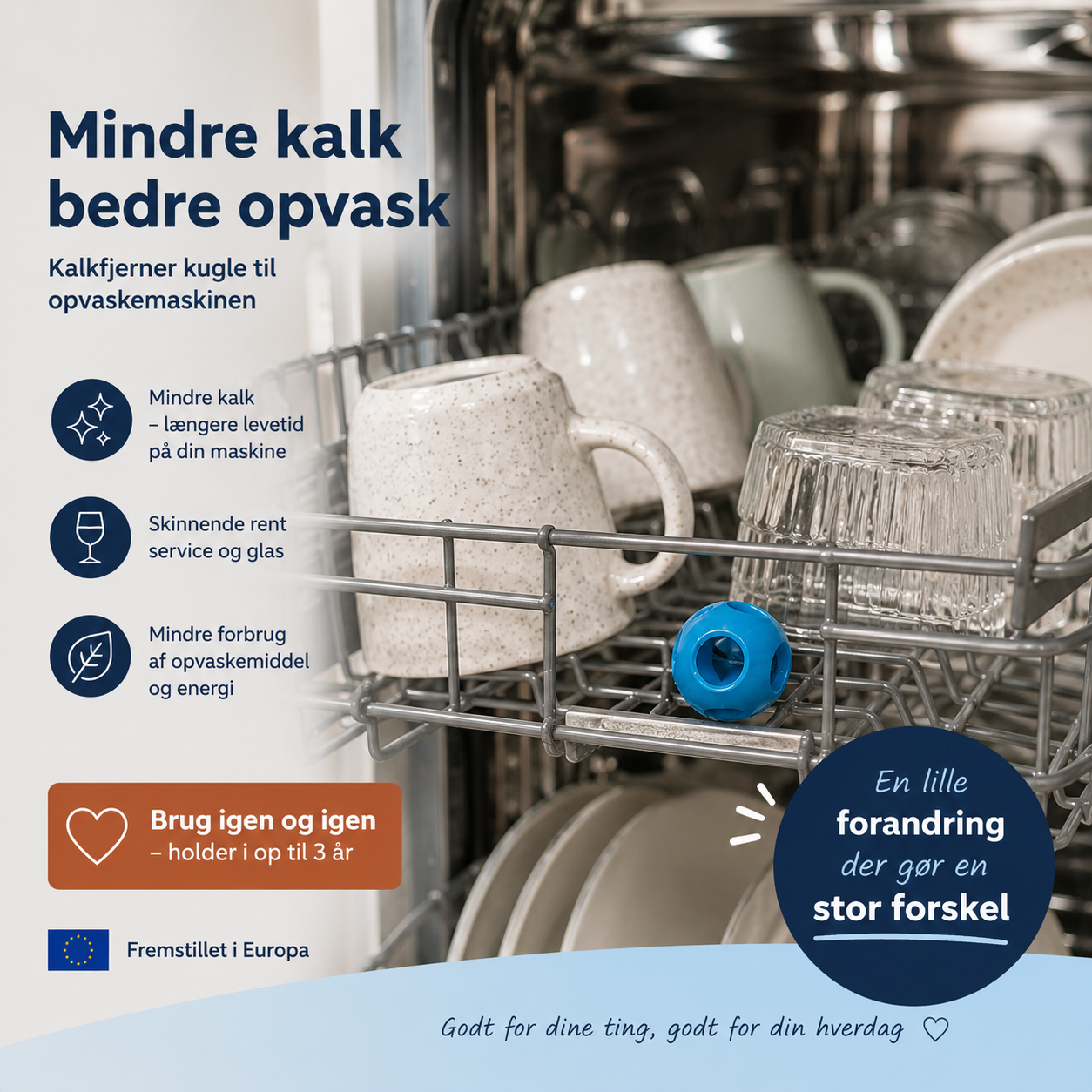 Kalkfjerner til opvaskemaskine og vaskemaskine