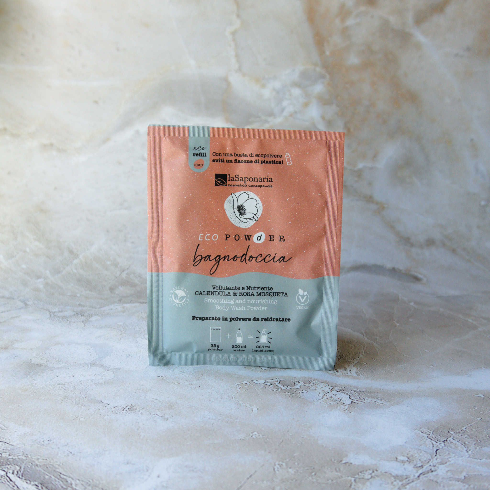 Refill shower gel pulver