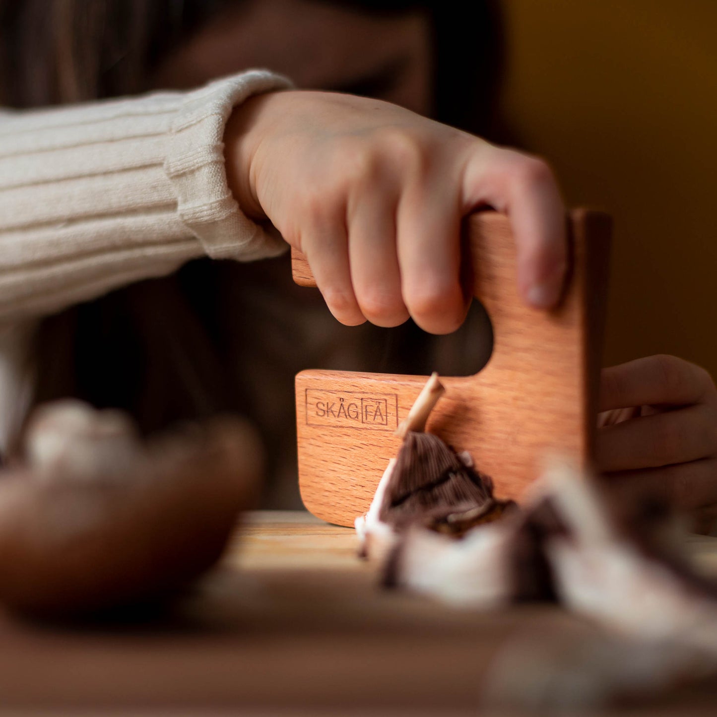 Montessori wooden knife for children