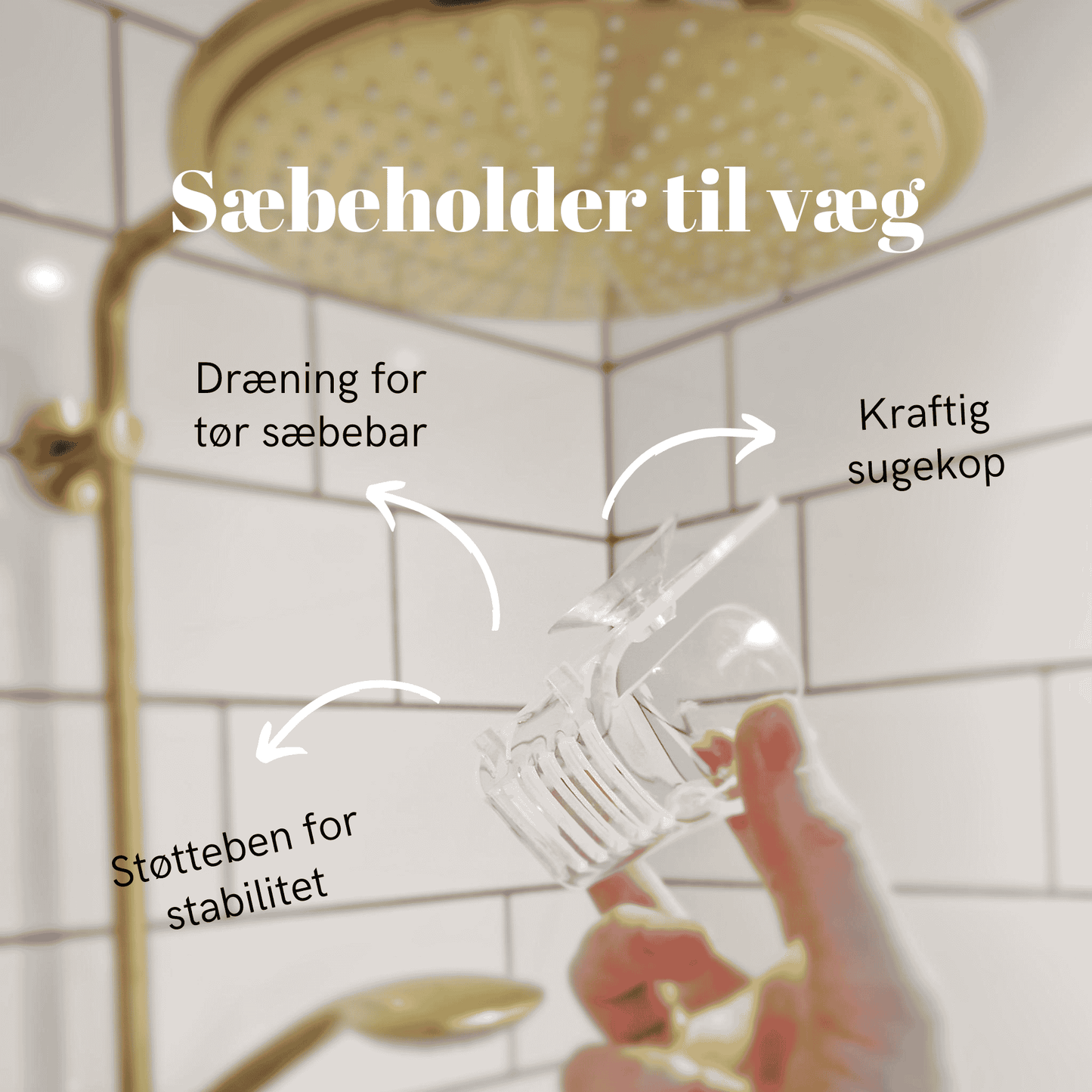 sæbeholder til væg