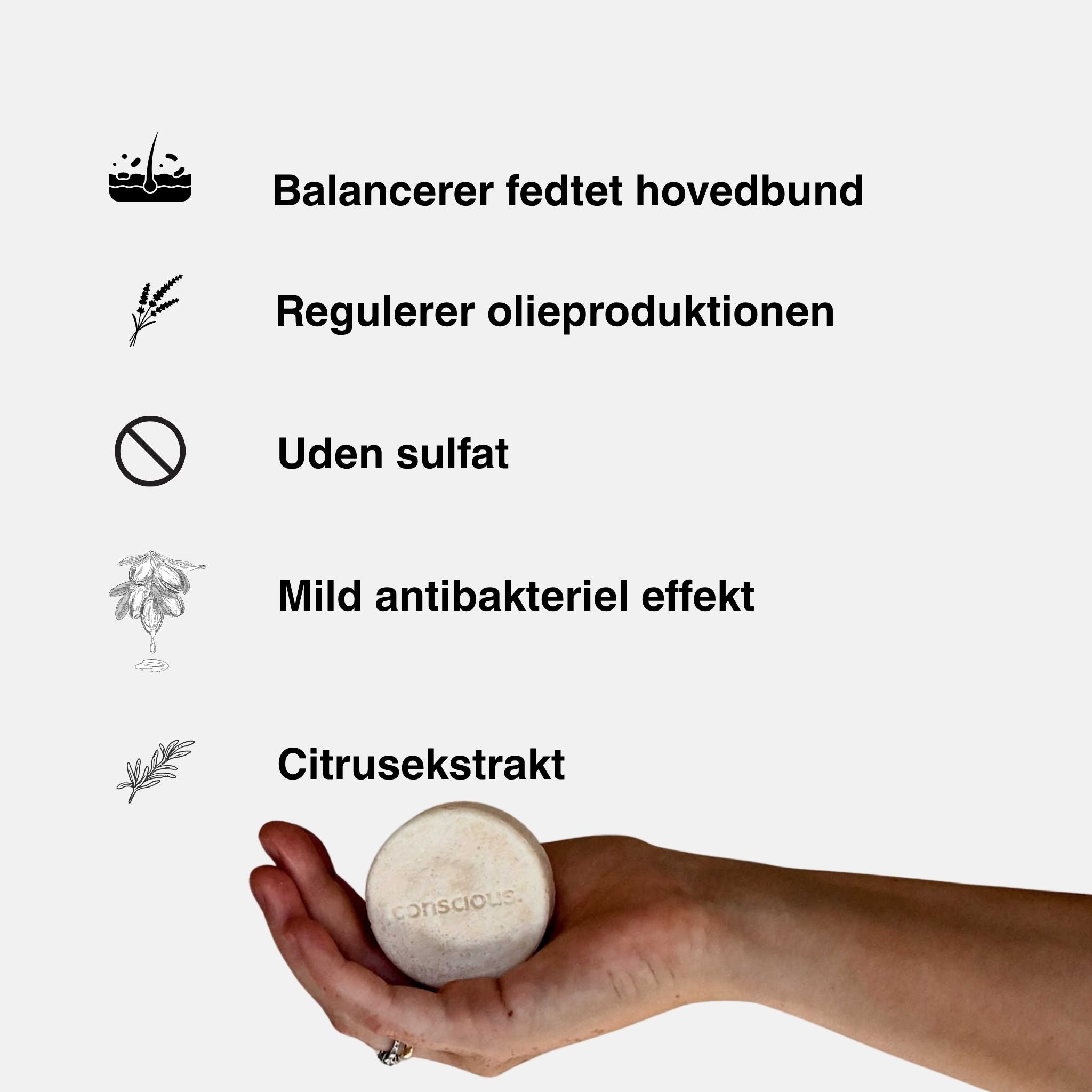 Shampoo bar fedtet hår