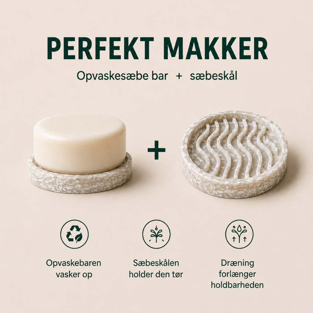 opvaskesæbe bar og sæbeholder